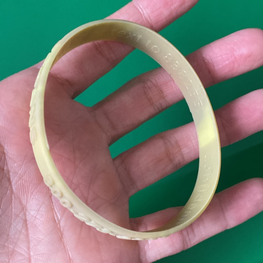 Army coyote tan “Support Our Veterans” silicone bracelet - Picture 8 of 10